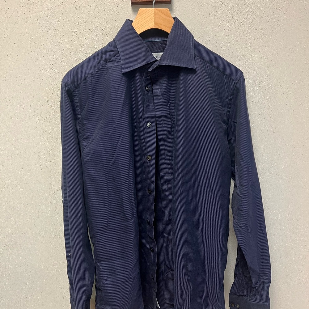 Eton Navy Button-Up Shirt